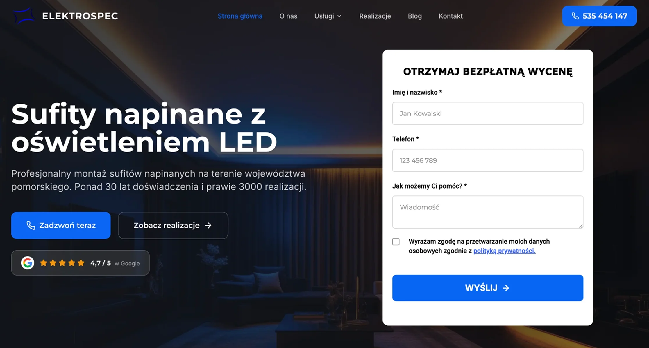 Podgląd strony: ElektroSpec