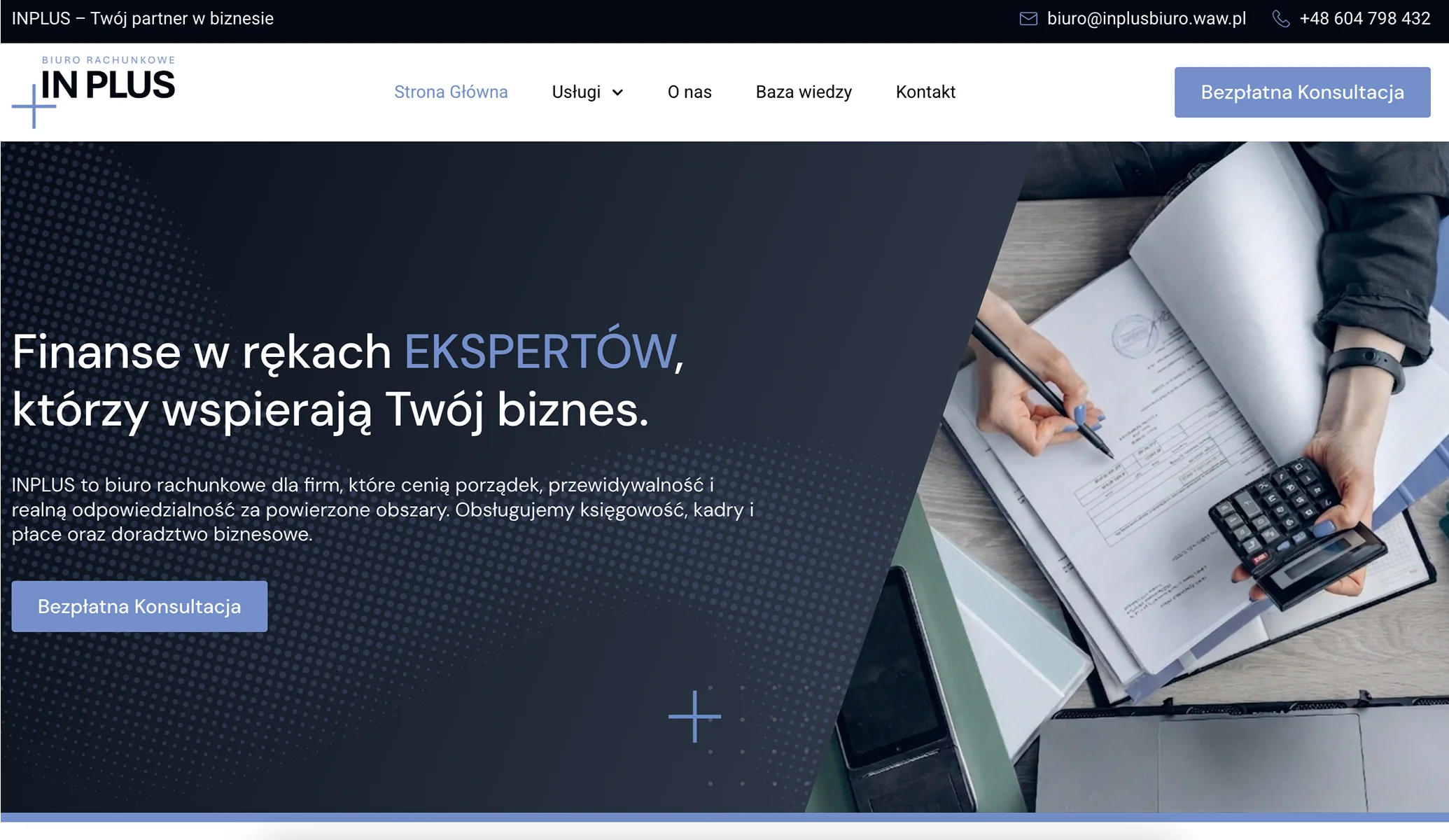 Podgląd strony: IN PLUS Biuro Rachunkowe
